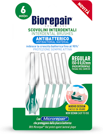 Interdentalne četkice s drškom antibakterijske, ISO 0 – 0,82 mm Biorepair