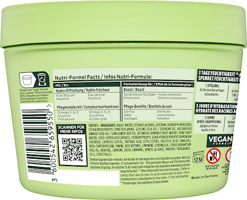 Haarkur Kiwi Menthol Hair Food 3in1 Maske GARNIER FRUCTIS