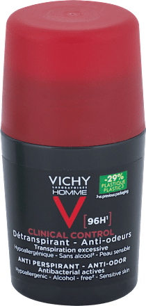 Pánsky guľôčkový anti-transpirant proti zápachu Clinical Control 96H VICHY LABORATOIRES