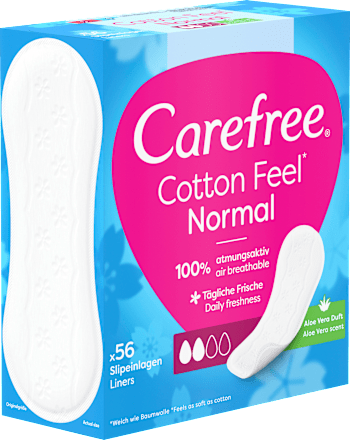 Slipeinlagen Cotton Feel Normal mit Aloe Vera Duft Carefree