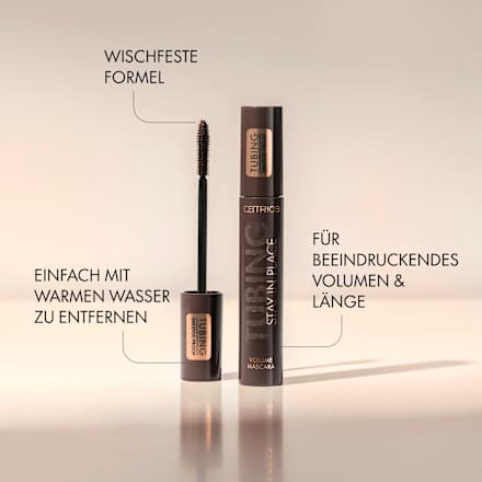 Mascara Tubing Stay In Place Volume 010 Panda-Proof Black CATRICE