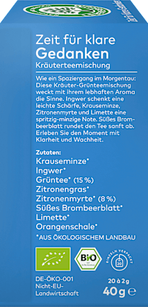 Kräutertee "Zeit für klare Gedanken" (20 Beutel) LEBENSBAUM