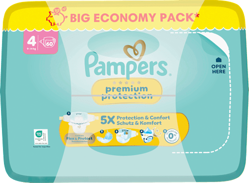 Windeln Premium Protection Gr. 4 (9-14 kg) Big Pack  Pampers premium protection