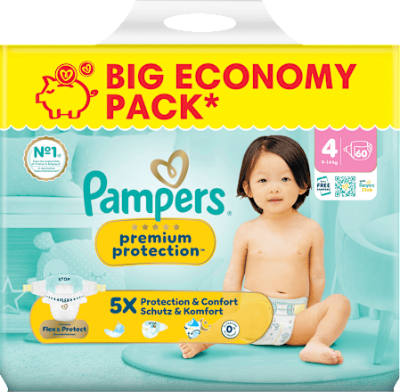 Windeln Gr. 4 (9-14 kg) Big Pack  Pampers premium protection