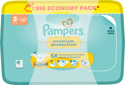 Windeln Premium Protection Gr. 3 (6-10 kg) Big Pack Pampers premium protection
