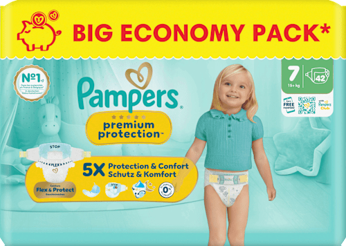 Windeln Gr. 7 XL (15+ kg) Big Pack  Pampers premium protection