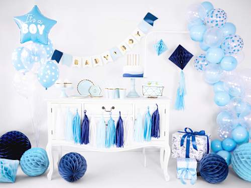 Party-Dekorationsset "Baby Shower" blau 35tlg PartyDeco
