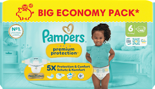 Windeln premium protection Gr. 6 XL (13-18 kg) Big Pack Pampers