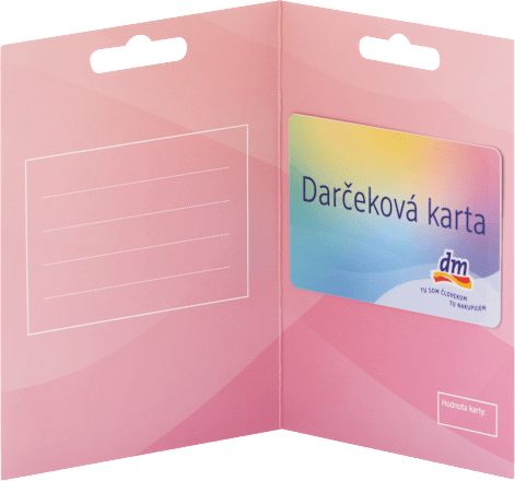 Darčeková karta v hodnote 20 € dm