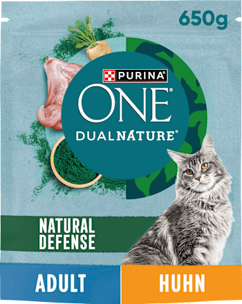 Trockenfutter Katze mit Huhn & Spirulina, dual nature natural defense PURINA ONE