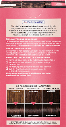 barva na vlasy Intensiv Color Creme 5.6 Mokka hnědá réell‘e