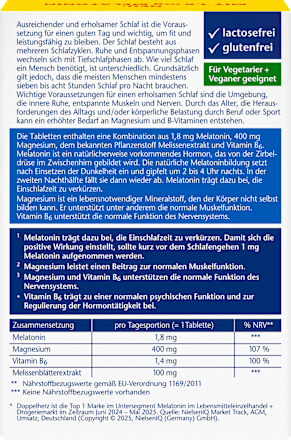 Melatonin + Magnesium 400, Tabletten 30 St Doppelherz
