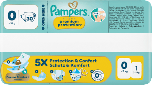 Windeln premium protection Gr. 0 Micro (<3 kg) Pampers
