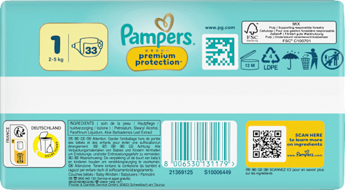 Windeln Gr. 1 (2-5 kg) Pampers premium protection
