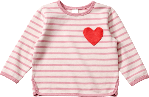 Sweatshirt mit Herz-Tasche, rosa, Gr. 98 ALANA