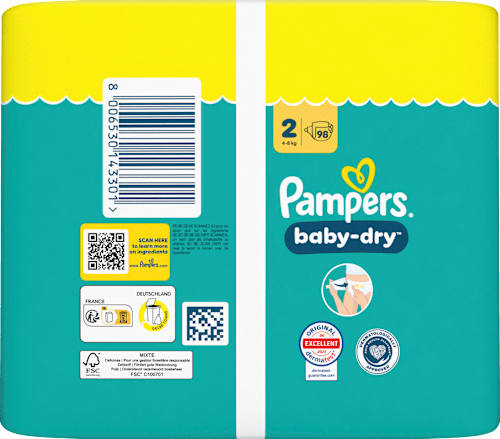 Windeln Baby Dry Gr. 2 (4-8 kg) Big Pack Pampers baby-dry