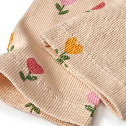 Leggings mit Ripp-Struktur & Tulpen-Muster, beige, Gr. 128 ALANA