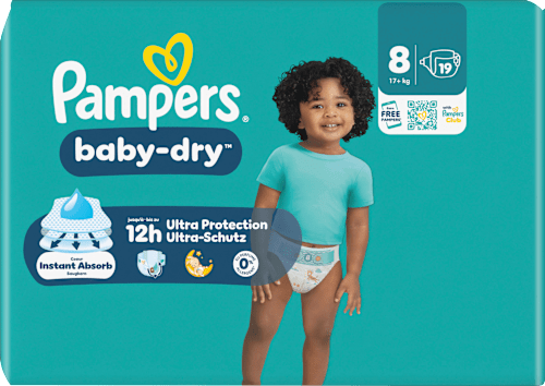 Windeln Gr. 8 XL (17+ kg)  Pampers baby-dry