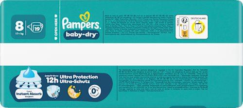 Windeln Gr. 8 XL (17+ kg)  Pampers baby-dry