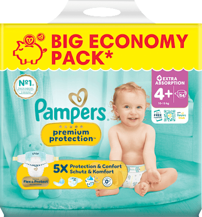 Windeln Premium Protection Gr. 4+ (10-15 kg) Big Pack Pampers