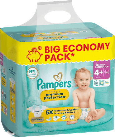 Windeln Premium Protection Gr. 4+ (10-15 kg) Big Pack Pampers premium protection