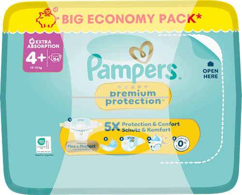Windeln Gr. 4+ (10-15 kg) Big Pack Pampers premium protection