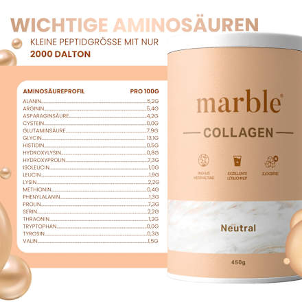 Kollagenpulver Geschmacksneutral marble