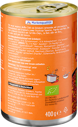 Eintopf Chili Con Grünkern dmBio