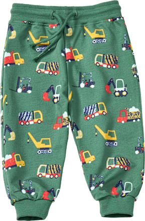 Jogginghose mit Baustellen-Muster, grün, Gr. 80 ALANA