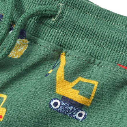 Jogginghose mit Baustellen-Muster, grün, Gr. 74 ALANA