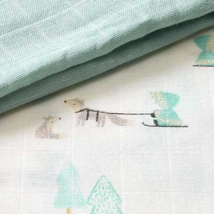 Mulltücher mit Husky-Motiv, 80 x 80 cm ALANA