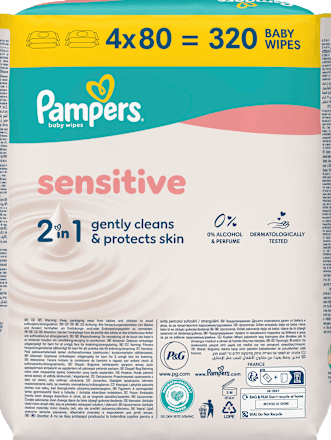Feuchttücher Sensitive (4x80 St) Pampers