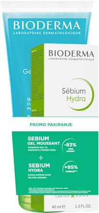 Pjenasti gel za umivanje Sébium i krema za lice Sébium Hydra BIODERMA