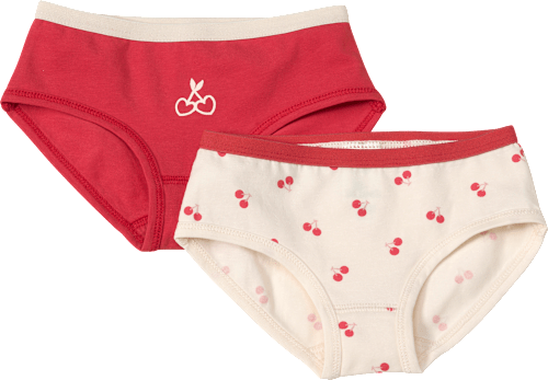 Slips mit Kirschen-Muster, rot + weiß, Gr. 122/128 ALANA