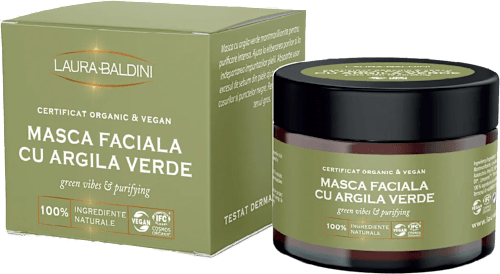 Masca Facială cu Argilă Verde - Green Vibes natural beauty by Laura Baldini