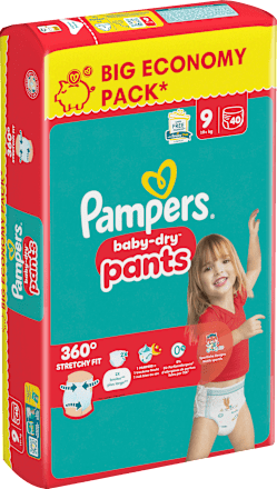 Baby Pants Gr. 9 XL (19+ kg) Big Pack  Pampers baby-dry