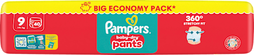 Baby Pants Gr. 9 XL (19+ kg) Big Pack  Pampers baby-dry