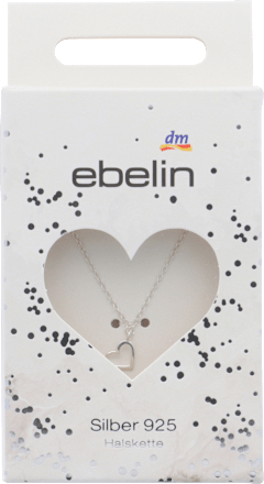 Srebrna verižica s srčkom, srebro 925 ebelin