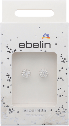 Uhani - bunkice s kristali, srebro 925 ebelin