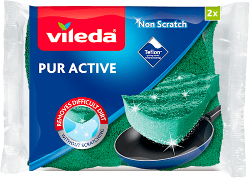 Inovativna goba za nežno čiščenje občutljivih površin, tanka Vileda