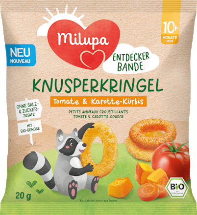 Babysnack Knusperkringel Tomate & Karotte-Kürbis ab 10+ Monaten Milupa