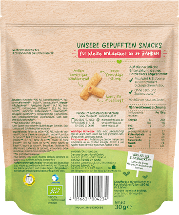 Kindersnack Knusperröllchen Apfel-Erdbeere ab 3+ Jahren Milupa