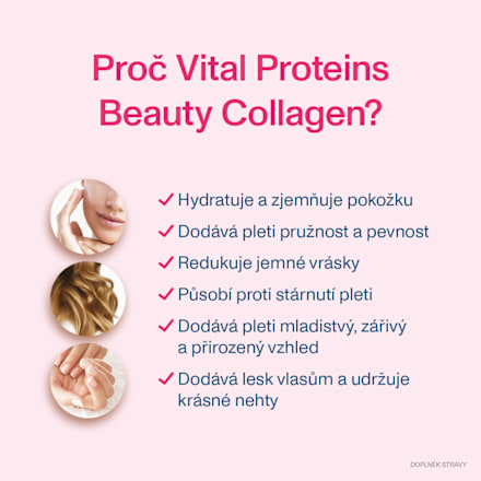 Beauty Collagen s příchutí jahoda a citron VITAL PROTEINS
