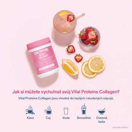 Beauty Collagen s příchutí jahoda a citron VITAL PROTEINS