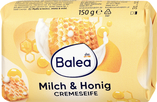 tuhé mýdlo Mléko & Med Balea