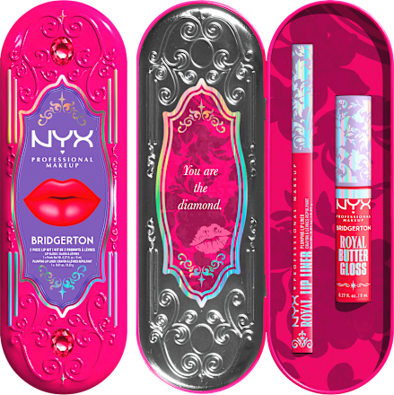 Lipgloss Set Bridgerton Royal Treasures 03 Hot Pink NYX PROFESSIONAL MAKEUP