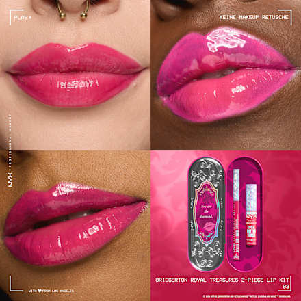 Lipgloss Set Bridgerton Royal Treasures 03 Hot Pink NYX PROFESSIONAL MAKEUP
