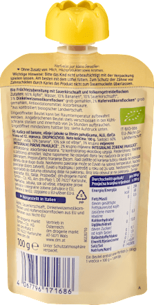 Piure de banane cireșe de la 1an babylove