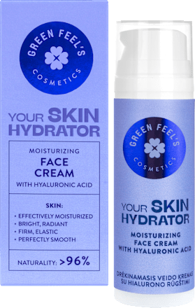 Cremă hidratantă pentru față cu acid hialuronic Green Feel's