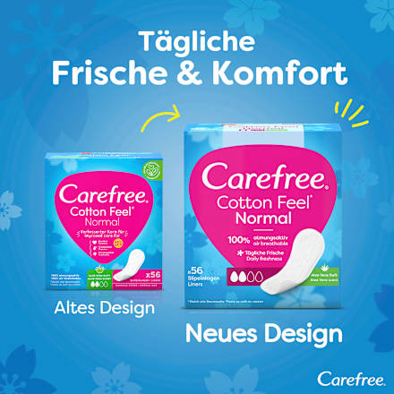 Slipeinlagen Cotton Feel Normal mit Aloe Vera Duft Carefree